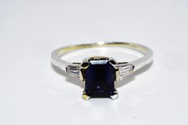 .925 Sterling Silver 2.20ct natural Iolith Ring