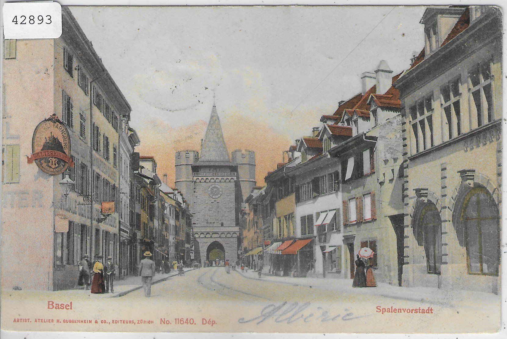 Cartoline postali: Basel - Spalenvorstadt - Litho – Difettoso da Ettingen venduto da Kartenplanet