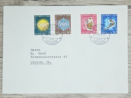 CL02 Enveloppe + Timbre Suisse 1948
