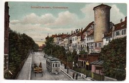 SCHAFFHAUSEN Grabenstrasse -Tram - Pferde-Fuhrwerk