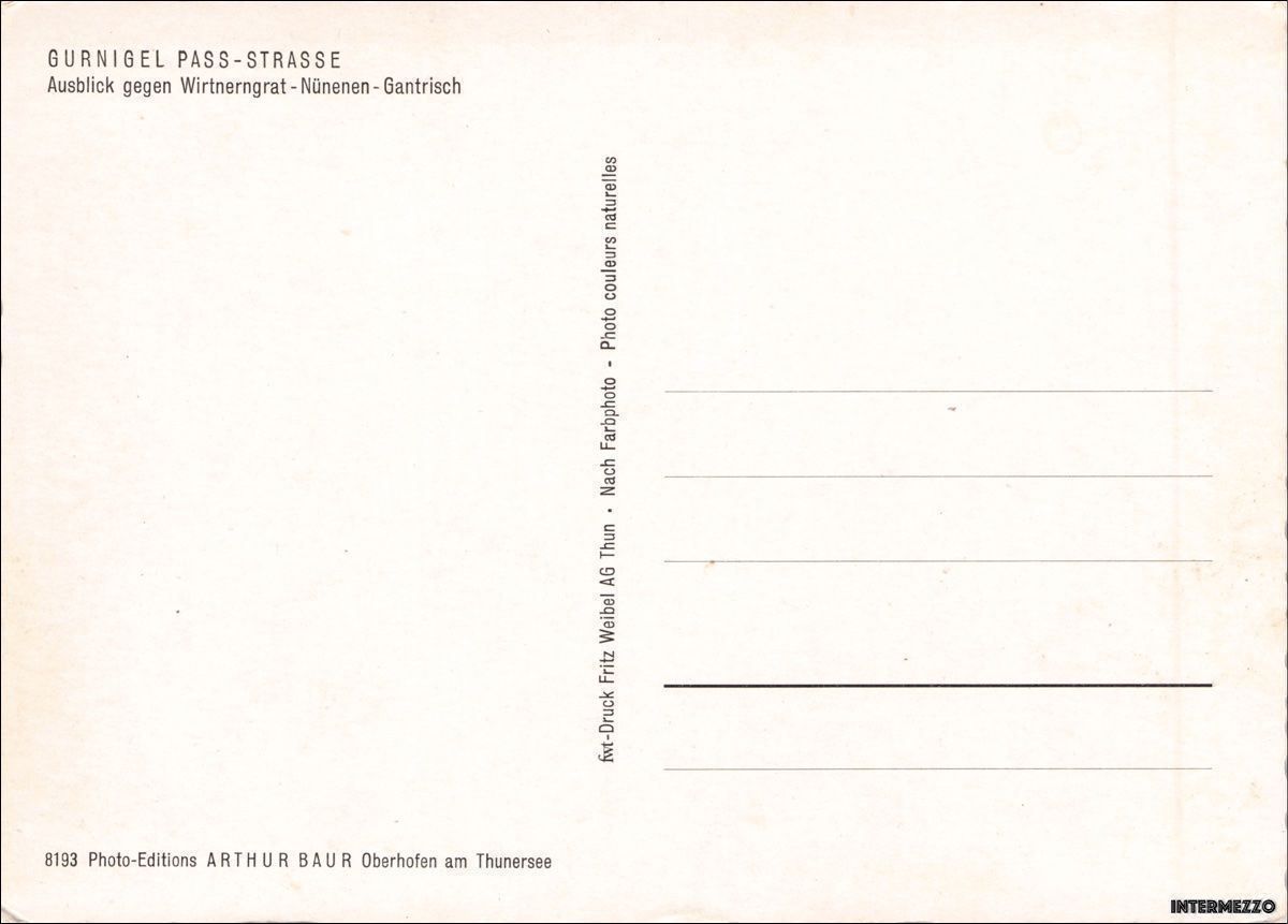Cartoline postali: Postauto // Gurnigel Pass Strasse – Usato da Basel venduto da intermezzo12 1