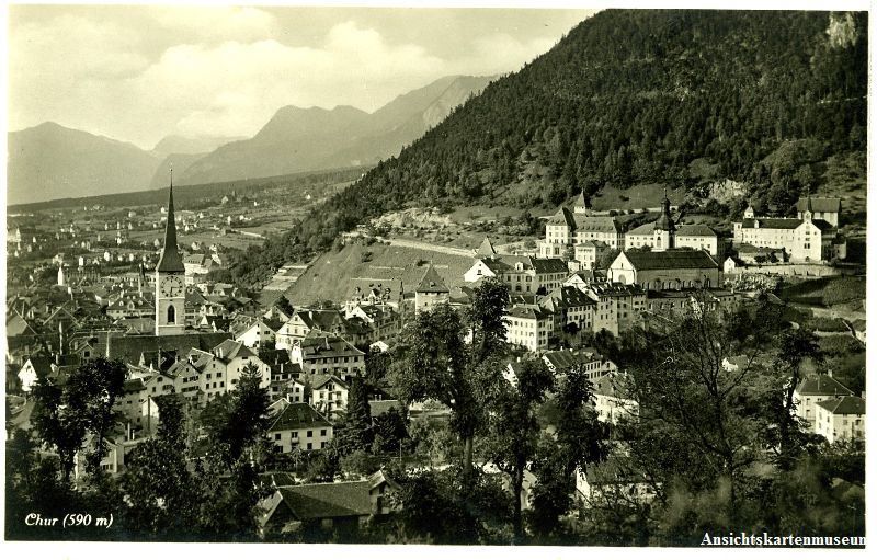Cartoline postali: Chur - Stadtansicht + ca. 1920 – Usato da Emmenbrücke venduto da teestube