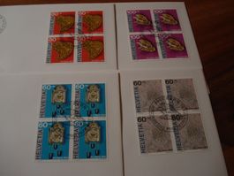 Pro Patria 1994, FDC Satz + 4erblocks, 5 Belege