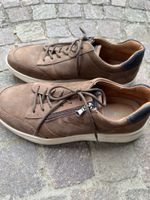 Herrenschuhe, Waldläufer, leder braun und dunkelblau 