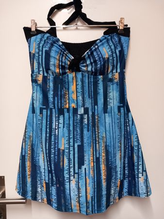 Blaues Neckholder Badekleid Gr. XL NEU