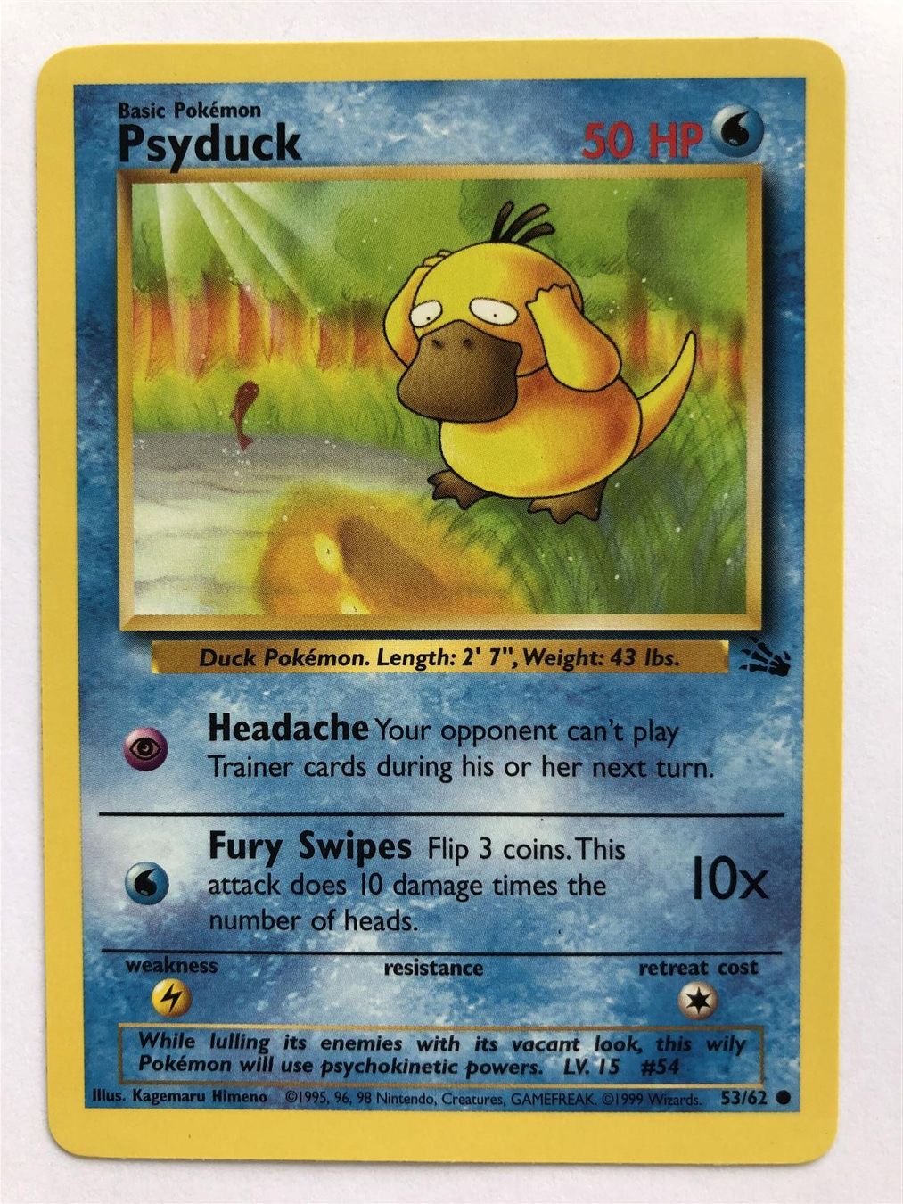 Pokémon Carte collezionabili: Psyduck - Fossil - Pokemon – Usato da Nussbaumen AG venduto da Bika-Shop