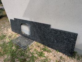 U formige labrador blue granit platten für küchen 