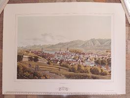 wunderschöner Farbdruck von Zürich,  32/200, H. Steiner