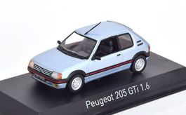 Peugeot 205 GTi 1.6 1983-1989 hellblau met. / schwarz / rot