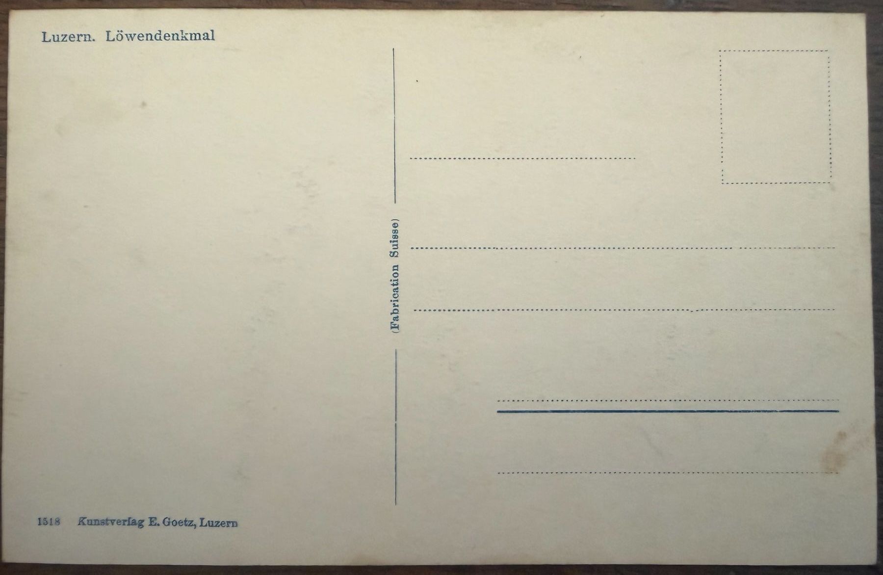 Cartes postales: LUZERN - Löwendenkmal - Ansichtskarte – D'occasion à Tegerfelden par siebenmacky 1