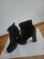 Schwarze Winter Stiefeletten, Echtleder, Gr. 40, neuwertig