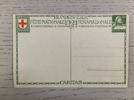 1921 Bundesfeierpostkarte ungestempelt