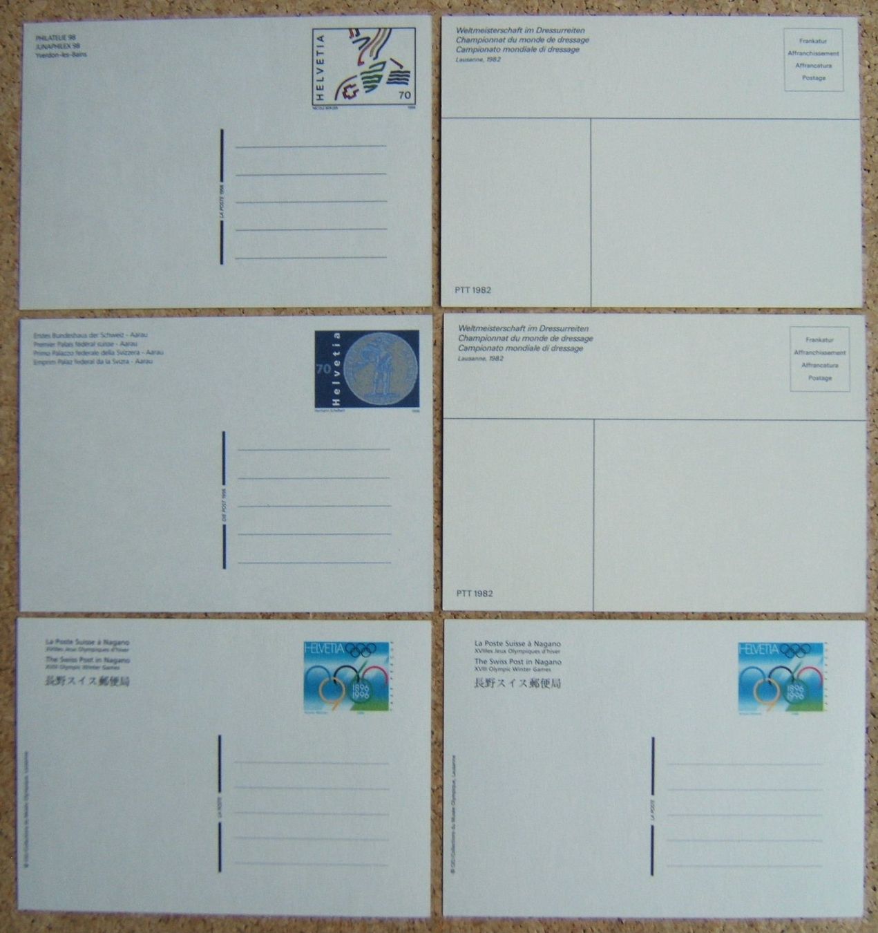 Alle Briefmarken: 6 MAXIKARTEN SCHWEIZ – Gebraucht aus Brunnen von Nonne04 2