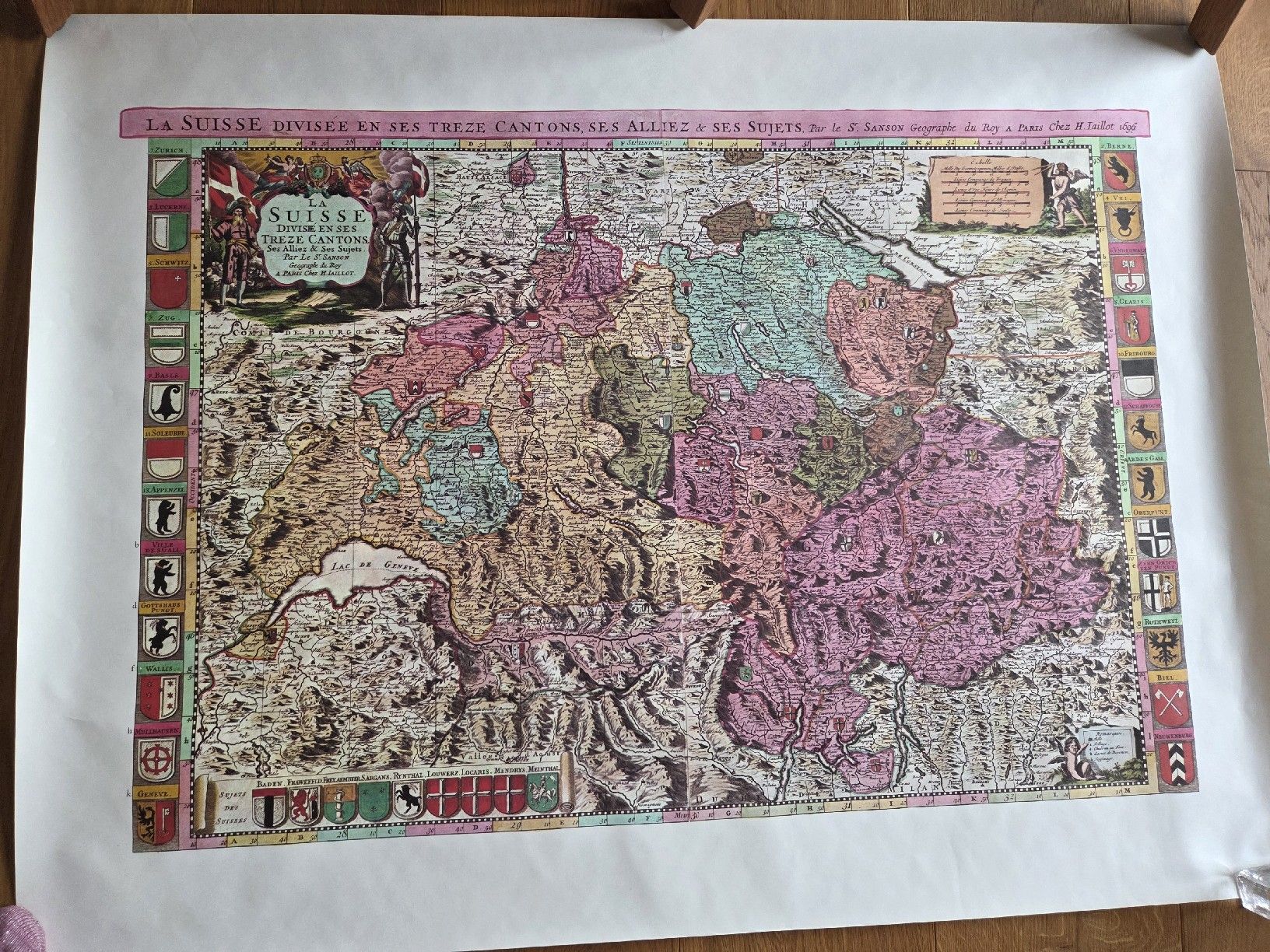 Cartine & Atlanti: historische Schweizer Landkarte 1696 – Usato da Rickenbach Sulz venduto da Kodachrom 1