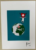 KeC: Keith Haring Boy landing in Switzerland, signiert 3/15