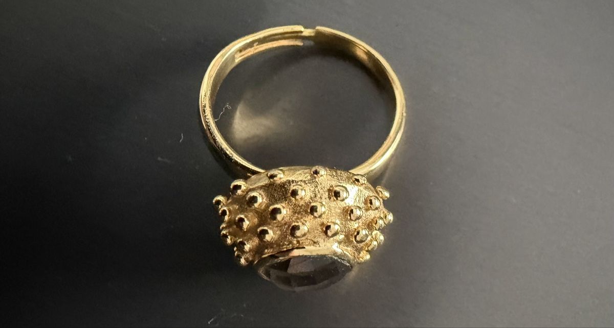 Anelli: Goldiger Vintage Ring mit Rauchquarz – Nuovo (secondo la descrizione) da Luzern venduto da Pool33 1