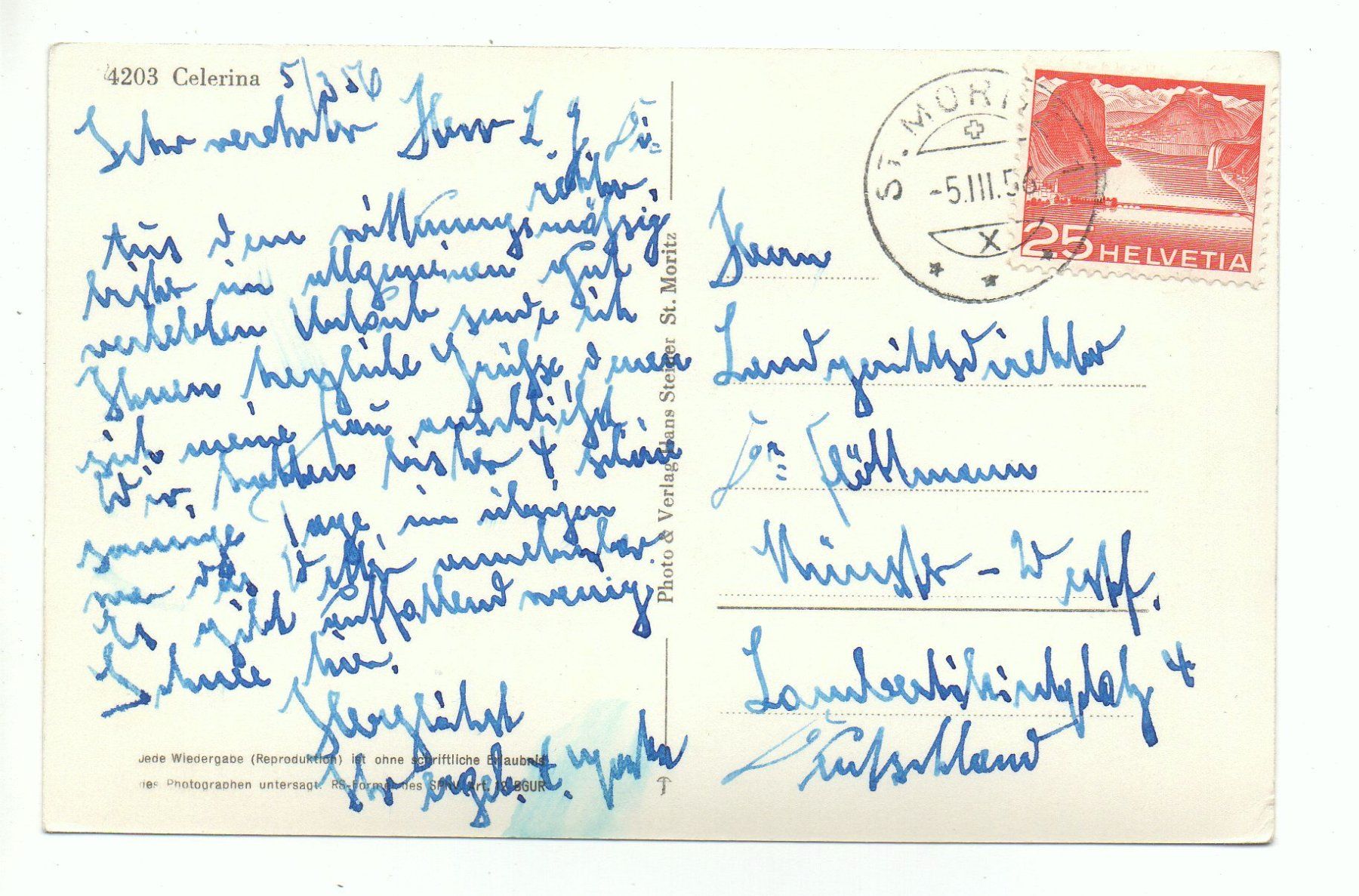 Cartes postales: CELERINA im Winter – D'occasion à Jona par philajona 1
