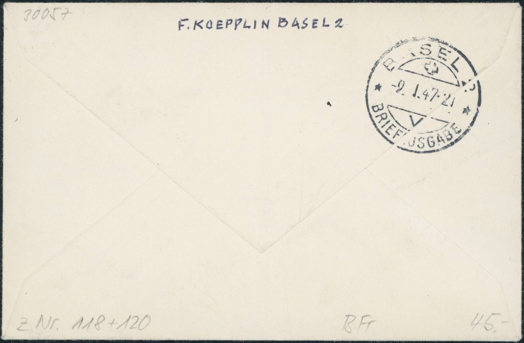 Tutti i francobolli: 1947 - Pro Juventute - Brief - Gampel VS – Usato da Schindellegi venduto da leecollect 1