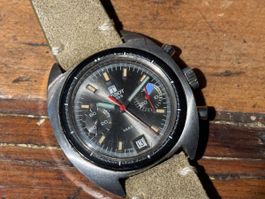 Tissot Seastar Chronograph Vintage Uhr, Handaufzug, läuft