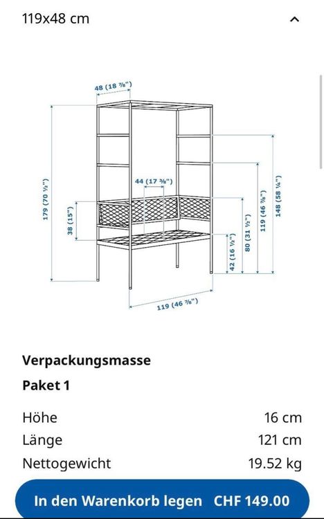 Ikea SVANÖ Sitzbank mit Rankgitter Kaufen auf Ricardo