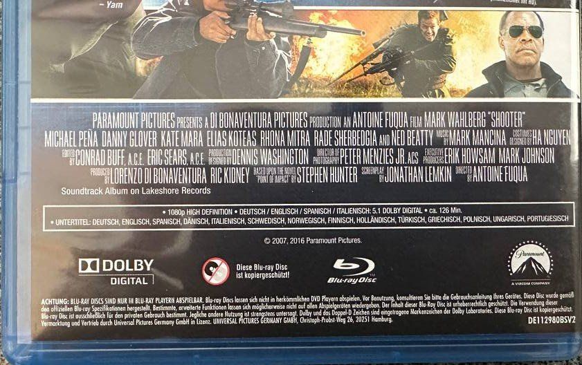 Tutti i DVDs: Shooter - Blu-ray Disc - Top Zustand! – Usato da Beringen venduto da Mantafisch1 2