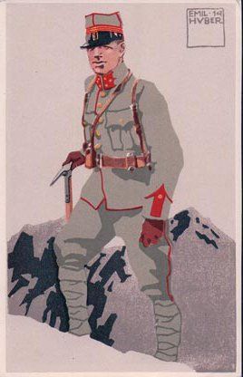 Ansichtskarten: Schweizer Armee, Felduniform Hauptmann (2111) – Neu (gemäss Beschreibung) aus Grancy von gedev