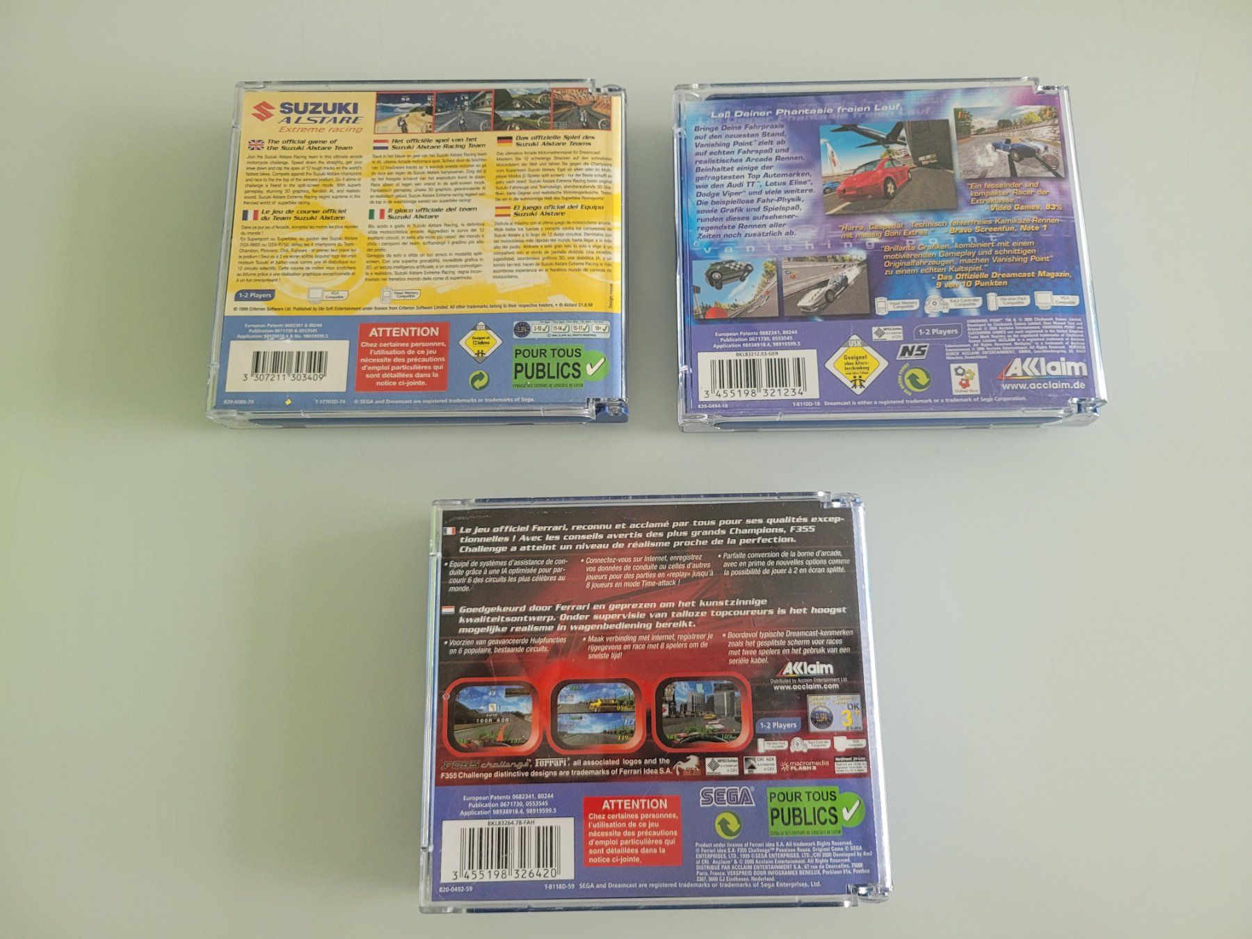 Giochi: F355 Challenge/ Suzuki Alstare/ Vanishing Point, Dreamcast – Usato da Uezwil venduto da -Retrogames- 2
