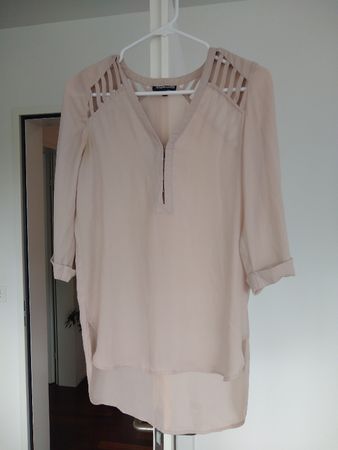 Warehouse Beige/slight Pink Blouse UK 6 EU 34 US 2