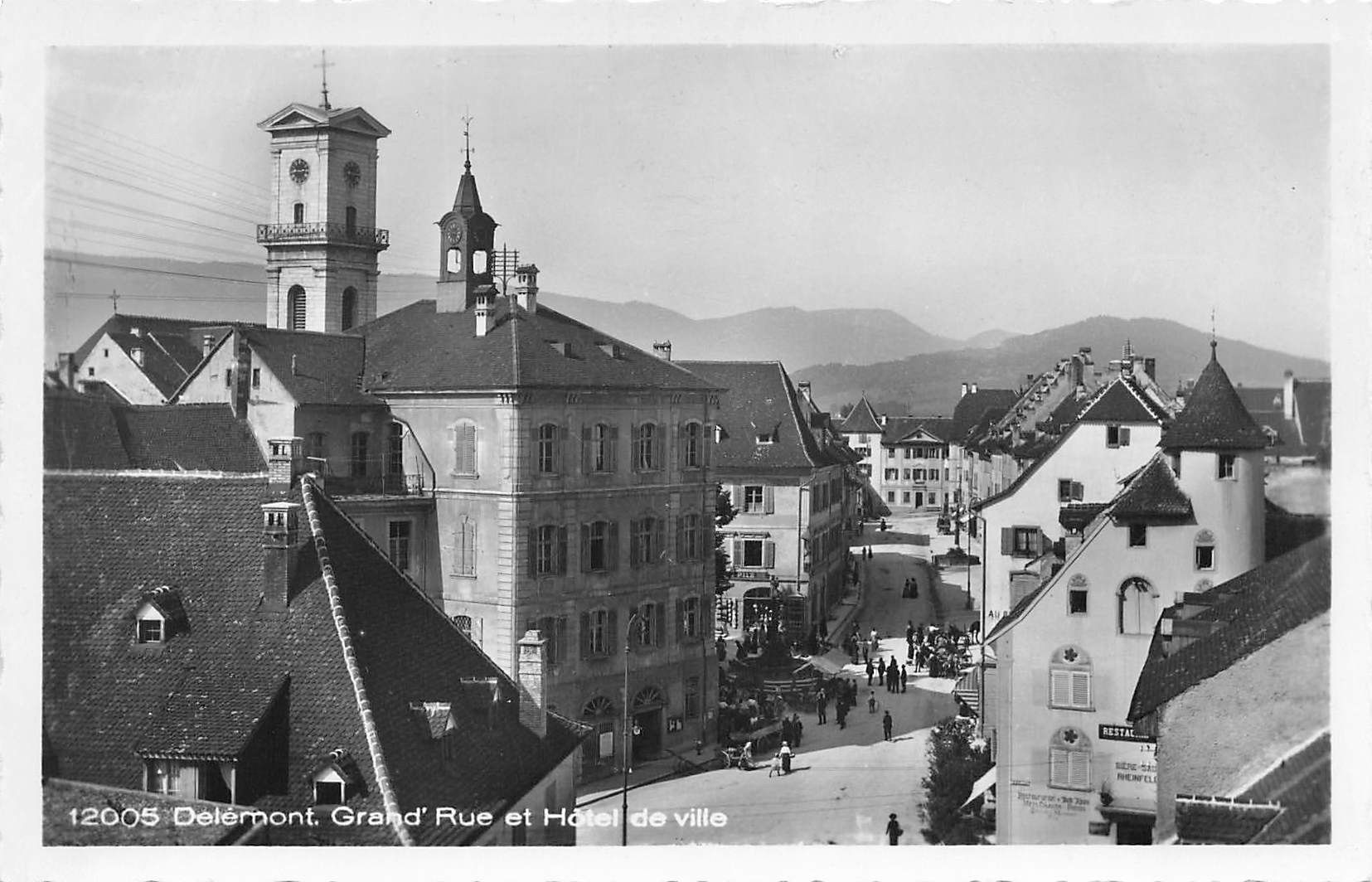 Cartoline postali: Delemont – Usato da Biasca venduto da Blenio71
