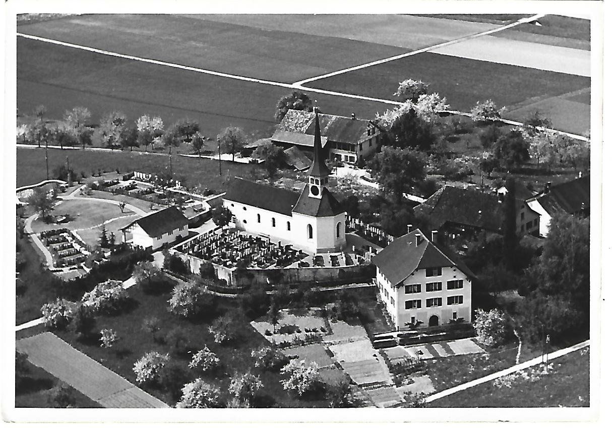 Ansichtskarten: Seuzach Kirche von oben – Gebraucht aus Wetzikon ZH von Brulu100