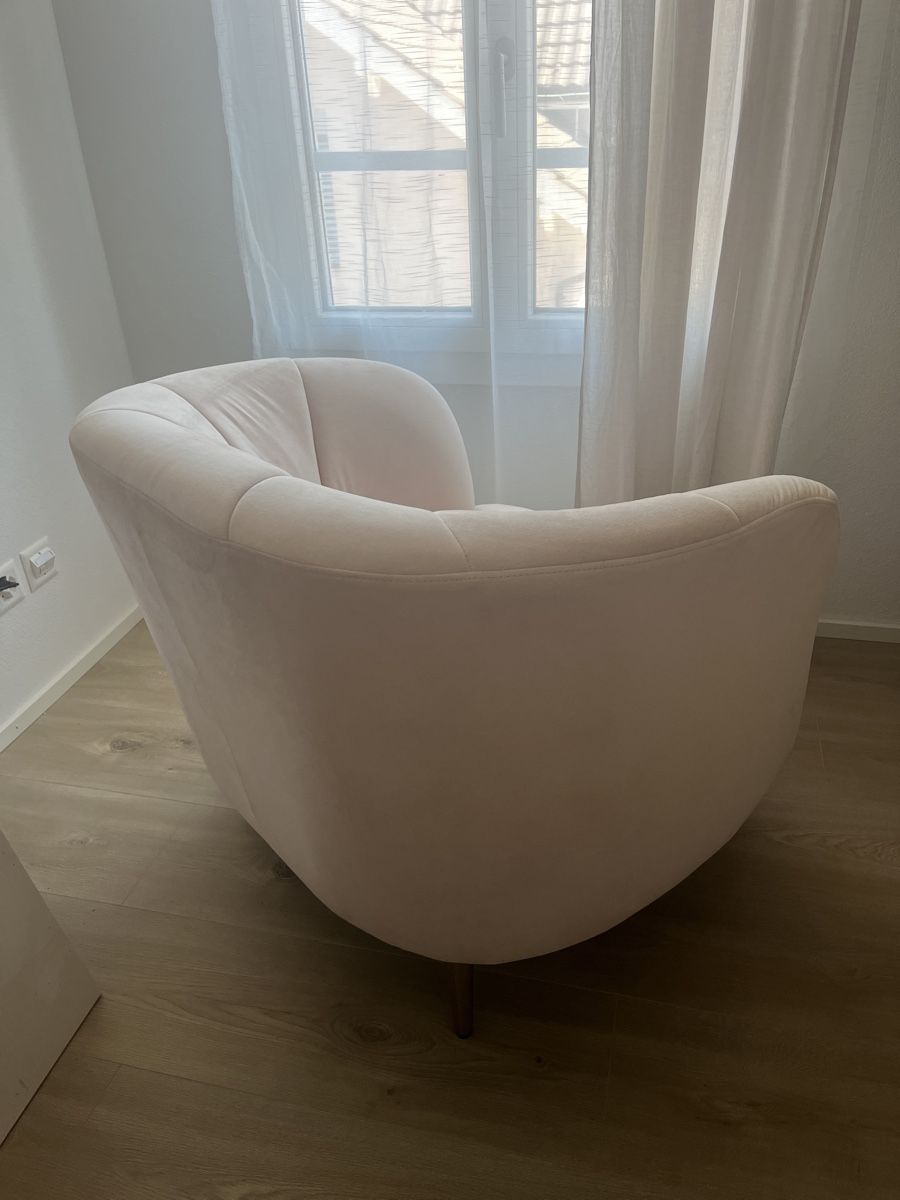 Poltrone: Sessel Samt rosa mit goldenen Füssen – Usato da Rorschach venduto da N_88 3