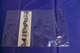 20 Plastik Archivblätter 4-teilig   (vielseitig nutzbar)