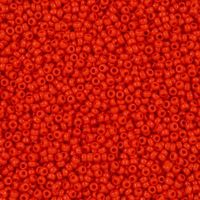 MIYUKI Rocailles 11/0 – Opak-Zinnoberrot (407)