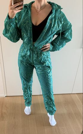 Vintage Colmar Walky Overall 90er Techno Rave Shiny Gr.3 38