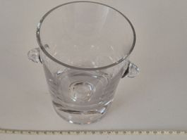Eiskübel aus Glas mit Henkeln Bleikristall Unikat