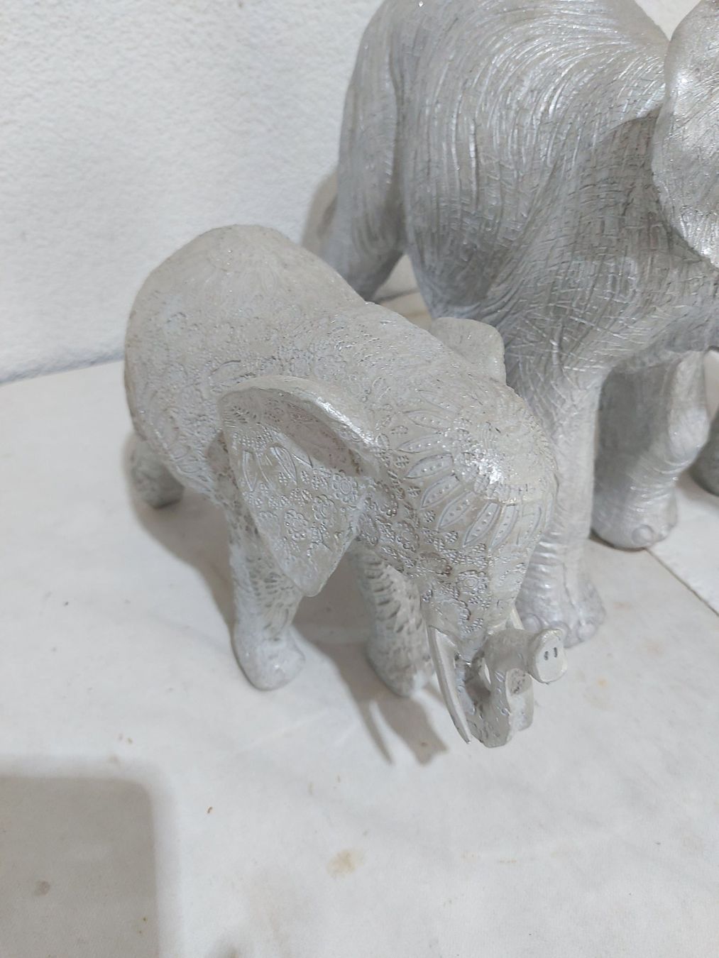 Statuette: 3er Set Deko-Elefanten, silberfarben, neuwertig – Usato da Rheinau venduto da profitronic.shop 6