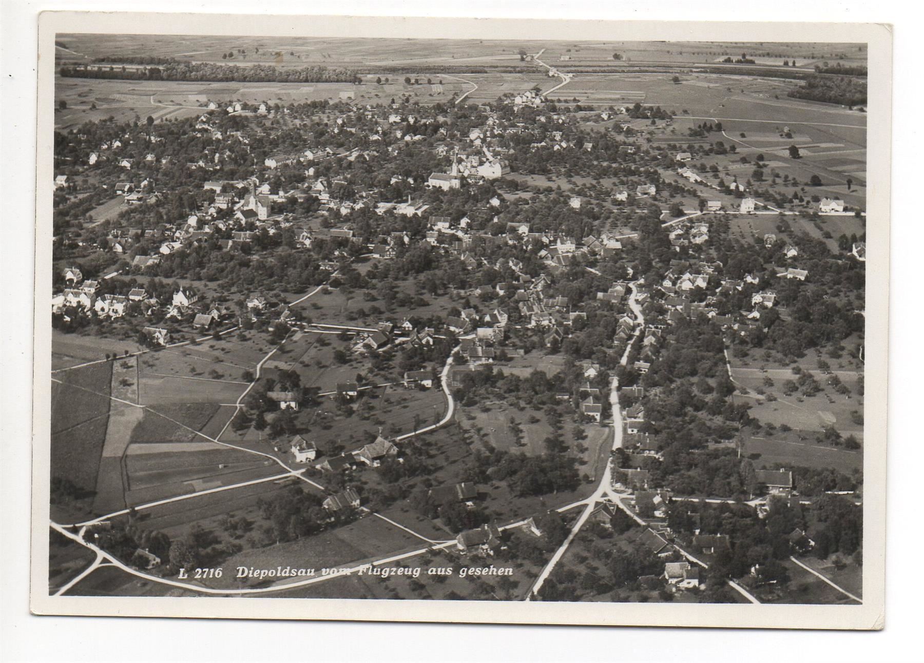 Cartoline postali: DIEPOLDSAU vom Flugzeug aus gesehen – Usato da Jona venduto da philajona