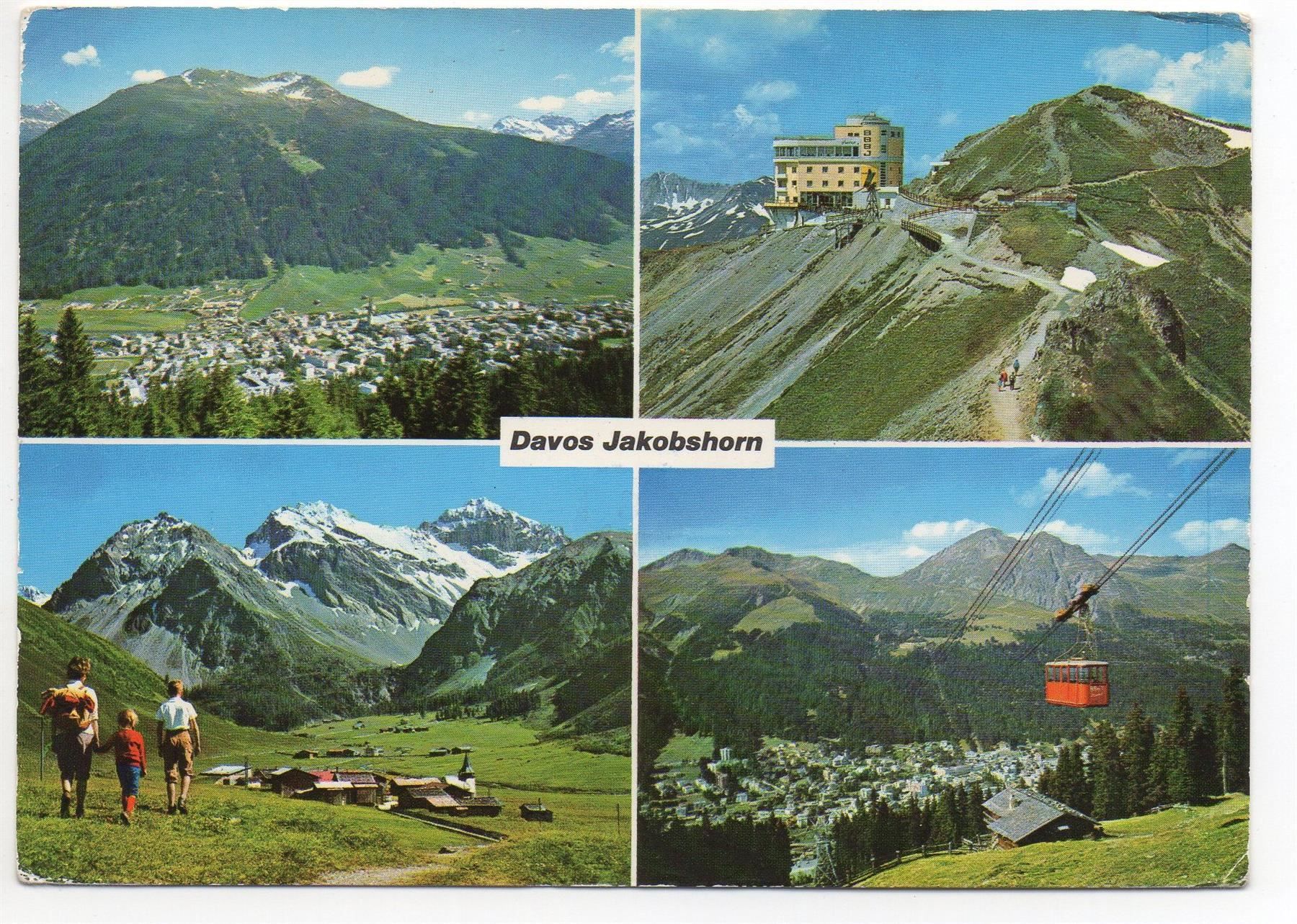 Cartoline postali: DAVOS Luftseilbahn Jakobshorn & Sertig – Usato da Jona venduto da philajona