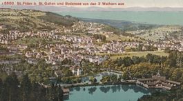 St. Fiden & St. Gallen von den 3 Weihern aus - (1910)