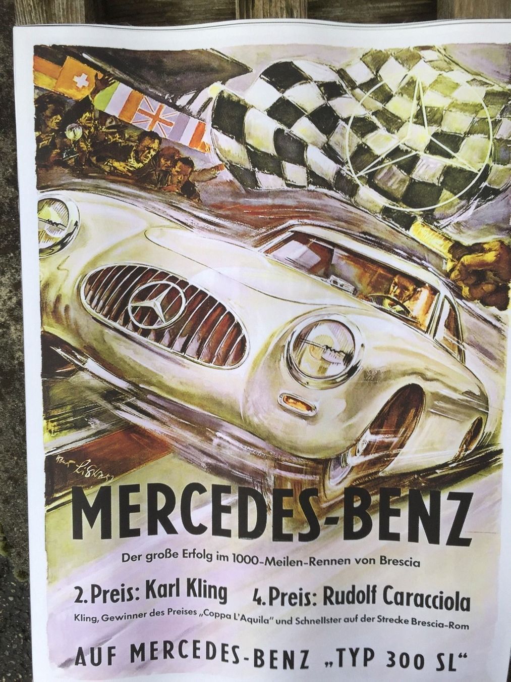 Foto & Immagini: rennsportplakat mercedes sl Oldtimer – Nuovo (secondo la descrizione) da Reinach AG venduto da rares75