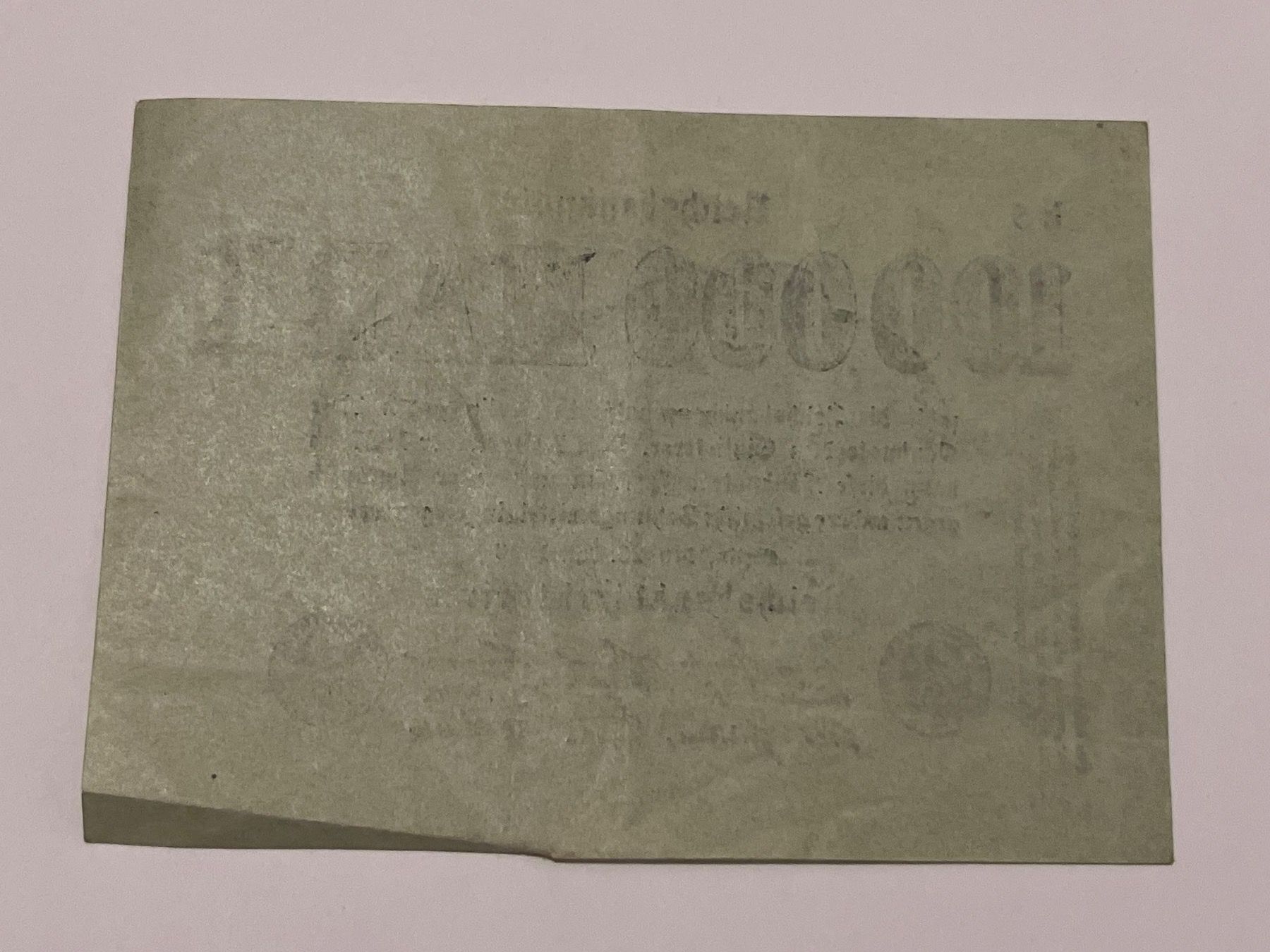 Banconote: 100000 hunderttausend mark juli 1923 – Usato da Hergiswil NW venduto da SLDM 1
