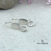 Silber Ohrringe mit Topase