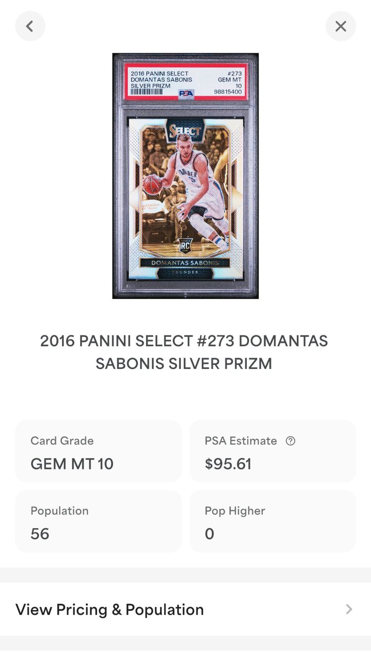 Cartoline: NBA Domantas Sabonis 2016 Select Courtside Silver RC PSA 10 – Nuovo (secondo la descrizione) da Muri b. Bern venduto da winningloser 2