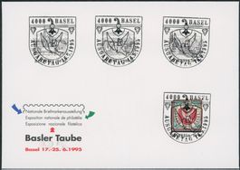 1995 - Naba • Basler Taube - Blockausschnitte - FDC ET Voll