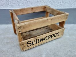 1 alte Holzkiste SCHWEPPES 1971 Kiste Getränkekiste Harass