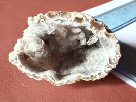 Wunderschöne Geode, Halbedelstein mit Kristallen, Rarität!
