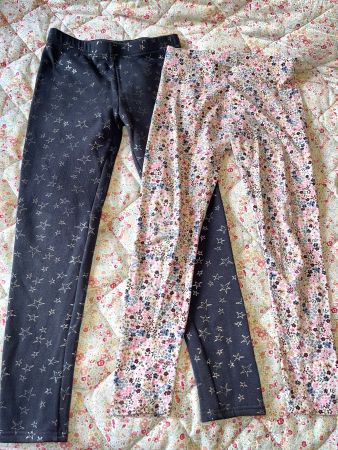 2 pairs of leggings girl age 9-10 years 134-140cm