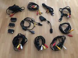 Diverse Videogame Kabel Sony und SCART Adapter