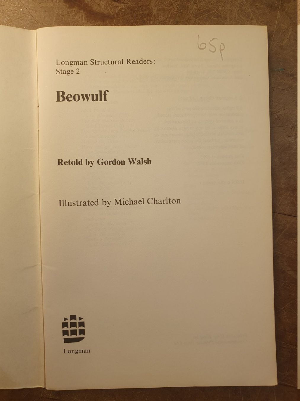 Libri: Beowulf - Gordon Walsh – Usato da Zürich venduto da loosebone 1