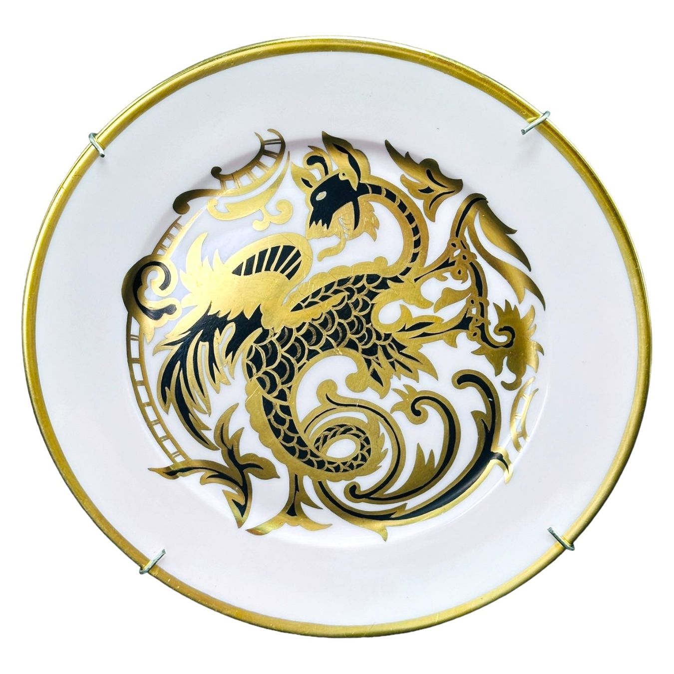 Rosenthal Piatti: Assiette de collection Rosenthal dragon d'or monogramme R.IZ – Usato da Morges venduto da 1tiquaire 1